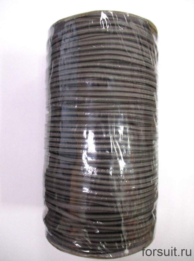 Шнур-резинка 3,0 мм темн.сер 100м/уп 