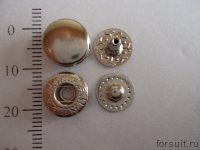 Кнопки ALFA 9,5 мм никель 90шт/упак