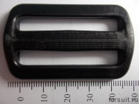Пряжка двущелевая РП 40 мм черный 100шт/упак