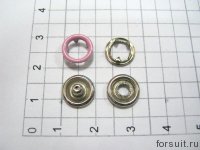 Кнопки 9,5 мм рубашечные розовые уп. 100 шт.