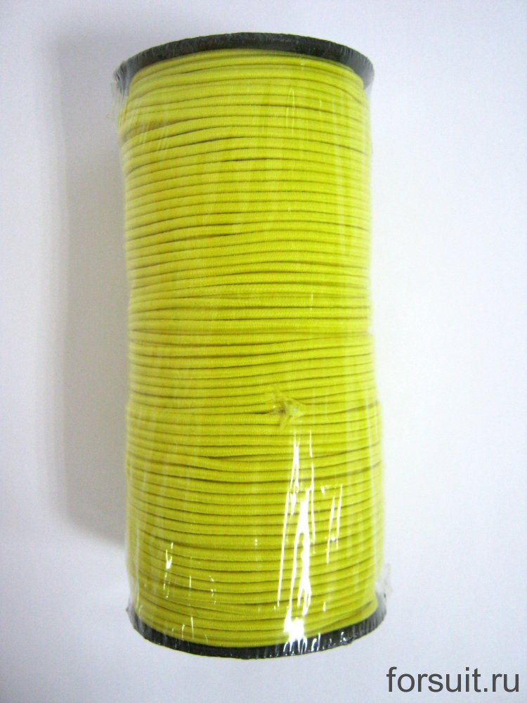 Шнур-резинка 2,5 мм желт 100м/уп 