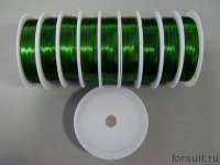 Проволока для бисера 0,3мм зеленый 30 ярд 10шт/упак