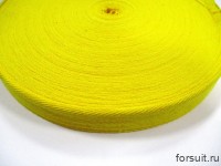 Тесьма киперная 20мм желт 50ярд/рулон