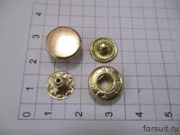 Кнопки ALFA-K LUX 12,5 мм золото 50 шт/упак
