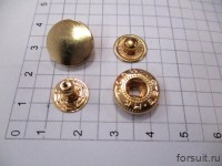 Кнопки ALFA-K LUX 15 мм золото 50 шт/упак