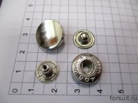 Кнопки ALFA-K LUX 15 мм никель 50 шт/упак