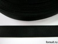 Лента репсовая 19 мм черная 100ярд