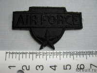 Аппликации Air Force 56х33мм черн 2шт/упак