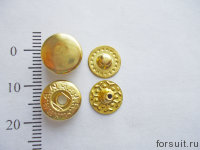 Кнопки ALFA 9,5 мм золото 90шт/упак