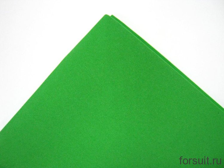 Фоамиран 50х50 1мм зеленый 10шт/упак 