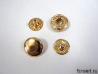 Кнопки ALFA-K 15 мм золото 100 шт/упак