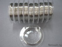 Проволока  для бисера 0,3мм серебро 10м 10шт/упак