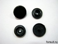 Кнопки рубашечные пластик D12,5мм черн 100шт/упак