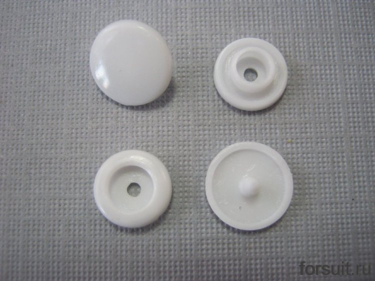 Кнопки рубашечные пластик D12,5мм бел 1440шт/упак 
