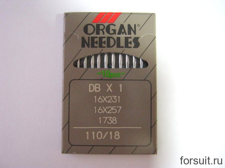 ORGAN иглы для ПШМ DBx1 (тонкая колба)  №110 10шт/уп 