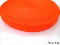 Тесьма окантовочная 22мм неон-оранж 100м/упак