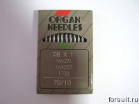 ORGAN иглы для ПШМ DBx1 (тонкая колба)  №70 10шт/уп