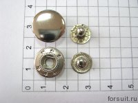 Кнопки ALFA-K 15 мм никель 100 шт/упак