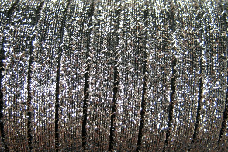 Лента бархатная метал.10мм серебро 50ярд 
